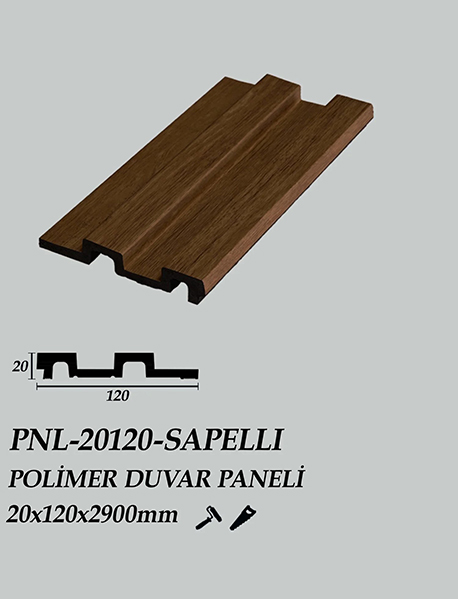 PNL-20120-SAPELLI Polimer Duvar Paneli 20X120X2900mm